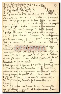 Soldado cego e criança — obra de Levy Dhurmed 1915 — editor Viscé Paris — Verso