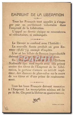 Geral Dubail — Comandante de Exército, Batalha da Marna 1914 — Editor Lapina, Imp. Paris — Verso