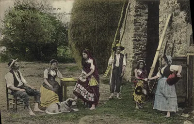 Cena de vida nos campos — Partidora de Cartas