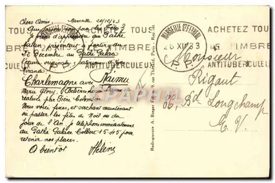 Duas pessoas sobre rochedos perto de um barco — Charlemagne — Editor Charlemagne — Verso