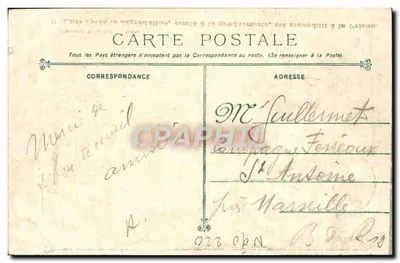 U.L.M.O na degradatie, teruggegeven aan de gendarmerie, opnieuw naar de gevangenis — Fototipie Merlus Bar — Toulon — Achterkant
