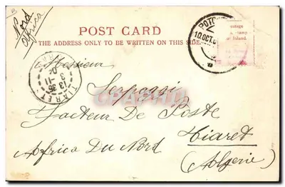 Ex-Presidente Kruger em seu stoep — Johannesburg, A. — Editor W. Saphra, N° 102 — Verso