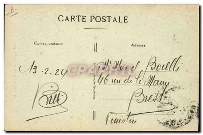 Stara Bretońska paliąc swoją fajkę — n°98 — wydawca Pastour — Rewers
