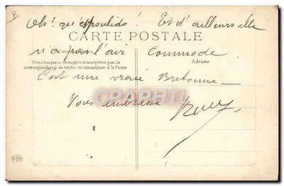 Rurka starych Porteuse d'eau — W Bretanii — Wydawca E.D. (tył) — Rewers