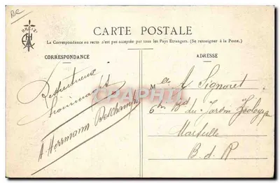 Visser met pijp — St-Briac — Cos. L. Harmonie, St-Briac — Achterkant