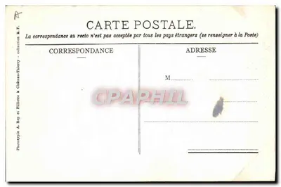 Châlons-sur-Marne — El Canal y la Catedral — Fototipia A. Rep y Hija en Château-Thierry — Reverso