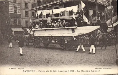 Avignon - Fêtes de la Mi-Carême 1921 - Le Bateau Lavoire