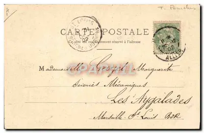 Montluçon — Basen Kanału Berry — wydawca nieznany, nr serii 6 — Rewers