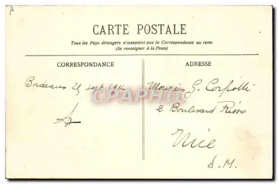 O Paquebote "Europe" dos Chargeurs Réunis — PAUILLAC — BR 412 — Verso
