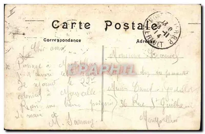Stara pocztówka Statek Muzeum Morskie La Gloire Fregata z pancerną pokładą — Rewers