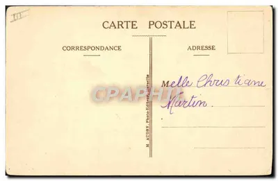 Navio "Gouverneur Général Tirman" — Cie de Navigation Mixte (Cie Touache) — M. Audry, Fotógrafo, Carrefour — Verso