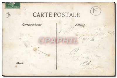 Portret mężczyzny z bukietem — dekor kwiatowy i wstęgi — wydawca ELD, n° 4395 — Rewers