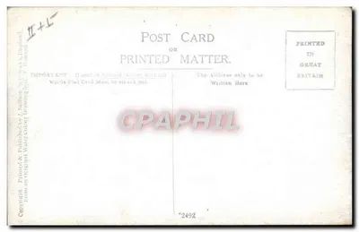 Bilhete postal antigo Chevre Moulin Huet Bay Guernsey — Verso