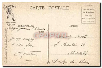 EL EJÉRCITO MODERNO — En la peluquería — E.R. PARIS, N°15108 — Reverso