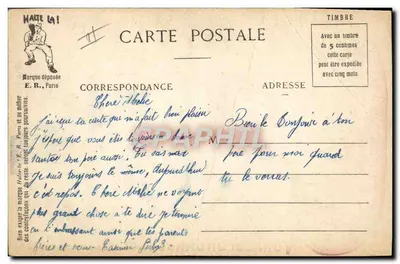 L'ALPHABET DU SOLDAT — Letra C — Correspondencia perturbada — E.R. Paris (Mod.Dép.) — Reverso