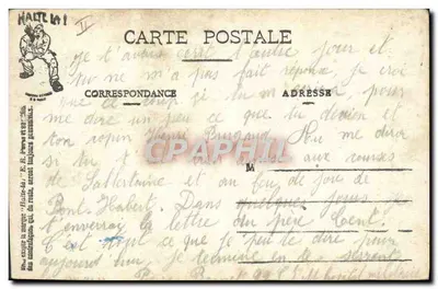 O ALFABETO DO SOLDADO — Letra C — Correspondência perturbada — E.R. Paris (Mod. Dép.) — Verso