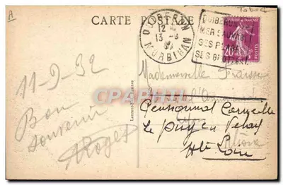 Man die een pijp rookt — serie 210 — uitgever Laurent-Bel-Blanc — Achterkant