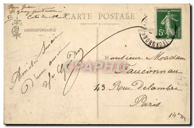 Danse Bretonne — scena di strada con ballerini e spettatori — Col. E. Hamoni, n° 4874 — Verso