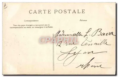 Kobieta z okolic LORIENT w czapce czarnej — kolekcja VILLARD, Quimper — nr 1523 — Rewers