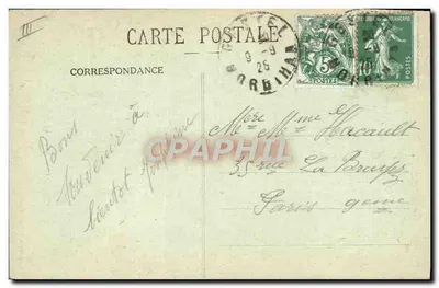 Cinco crianças — jardim coberto de erva-de-ouro — Coleção H. Laurent, Port-Louis, n° 893 — Verso