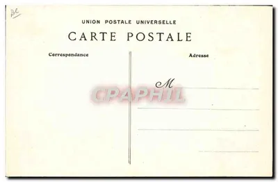 Morlaix — Oude waterdrager die pijp rookt — Collectie Villard, Quimper — Achterkant