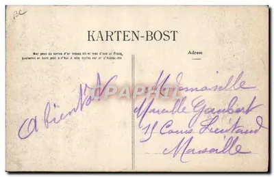 Fumante de Plomodiern - Ménez-Hom — Coleção Villain, Quimper, n°1043 — Verso