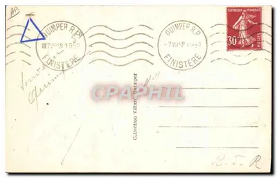 W Bretanii — Typ fumiarza przy swojej dużej kominku — Wydawca: 1222 — Rewers