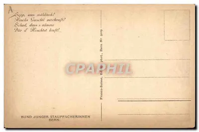 Stary mężczyzna z brodą paliący fajkę — wydawca Franco-Suisse, Bern, nr 9099 — Rewers