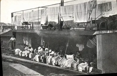 Lyon - O barco-lavanderia no Rio Rhône — editor anônimo, n° 53