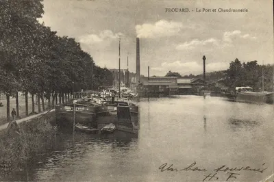 Frouard - O Porto e a Usina de Caldeiraria — editor A. Bon Rouvenois, n° H. F.