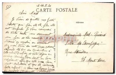 Orgerus (8.-et-O.) — Capanna dei boscaioli in foresta — Ed. A. Lombrat — Verso