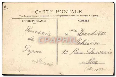 Thérèse — Carte postale décorative avec lettres formées de portraits — éditeur inconnu — Rewers