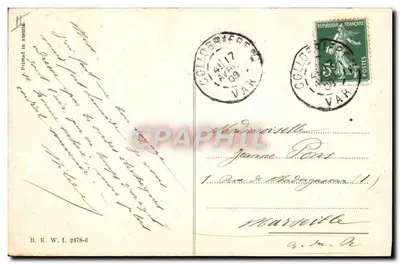 Menina e jumento — cena pastoril — Rudolf Wettluba, n° B.K.W.I. 2678-6 — Verso