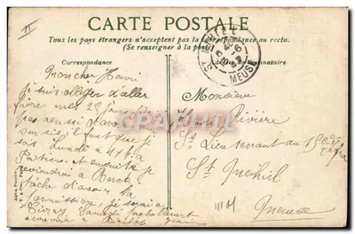 Bercy-Plage — De karren voor zieken op de strand — Uitgever L. V. & Cie — Achterkant