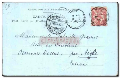 Menton — Le Ravin et le Pont Frontière — Éditeur: F. Lévesque, Paris, N° 2 — Verso