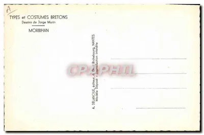 Kobieta przed łóżkiem — rysunek Jorge Morina — wydawca Delanoue, Morbihan — Rewers