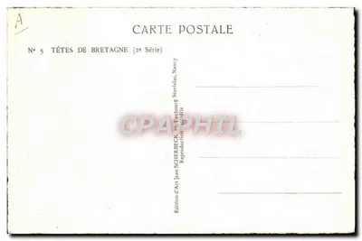 Cabeça de mulher bretona — série 'Cabeças da Bretanha' — Edição de Arte Scherbeck, Nancy — Verso