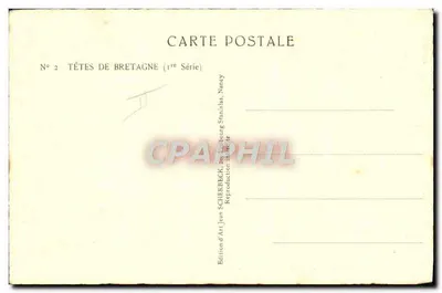 Portrait d'une femme âgée — Bretagne — Édition Scherdeck, Nancy — Verso