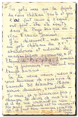 Nuestra Casa — Poema de Victor Hugo — Impreso en Francia — Reverso