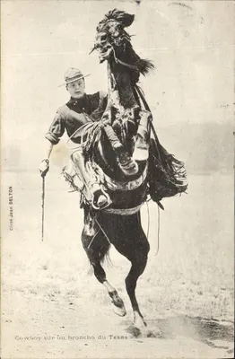 Cowboy em um broncho do Texas — Olifte Jean Delton