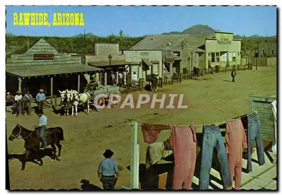 Rawhide, Arizona — cena de rua com vagão de carga — editor Peltz Studios, série B2788