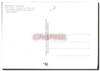 Western Village — OK-Corral - Cuges-Les-Pins, 13 — Edição Y.P.A. Nice — Verso