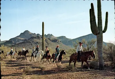 Cavalheiros no Deserto do Arizona — Publ. by Peltley Studios Inc., 1961, Fort Myers, Florida — n° 116080