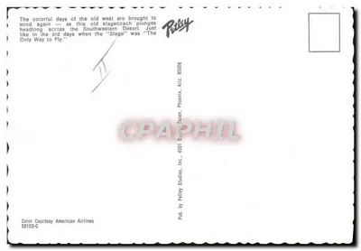 Um Cadillac do Cowboy — cena do western — editor Petrey Studios, n° 58103-C — Verso