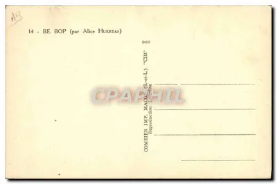 Be Bop — Alice Huertas — Combier Imp. Macon (S.-et-L.) — Verso