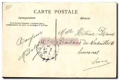 Boissy-Saint-Léger — Estrada de Yerres para Limeil. Cabana de lenhadores — Col. Braulfert — Verso