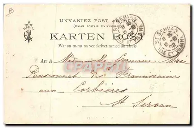 Sapateiro na Floresta — Bretanha (Coleção E. H.) — n° 361 — Verso