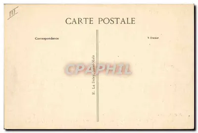 Le Havre — De transatlantische "FRANCE" en de ingang van het haven — Achterkant
