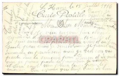 Het schip "France" — Le Havre — Algemene Transatlantische Maatschappij — n°741 — Achterkant