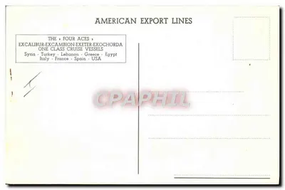 O navio Exochorda — American Export Lines — com skyline de Nova York — Verso